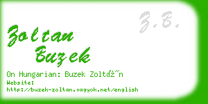 zoltan buzek business card